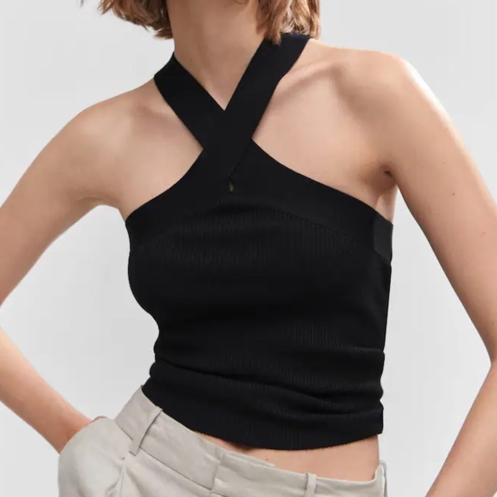 Mango Knit Halter-Neck